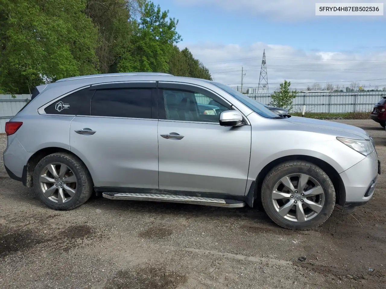 2014 Acura Mdx Advance VIN: 5FRYD4H87EB502536 Lot: 55739125