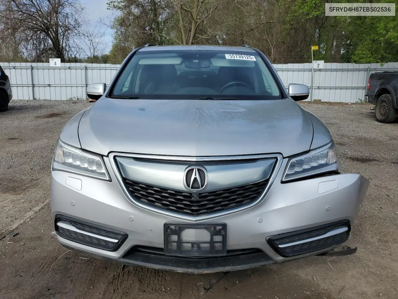 2014 Acura Mdx Advance VIN: 5FRYD4H87EB502536 Lot: 55739125