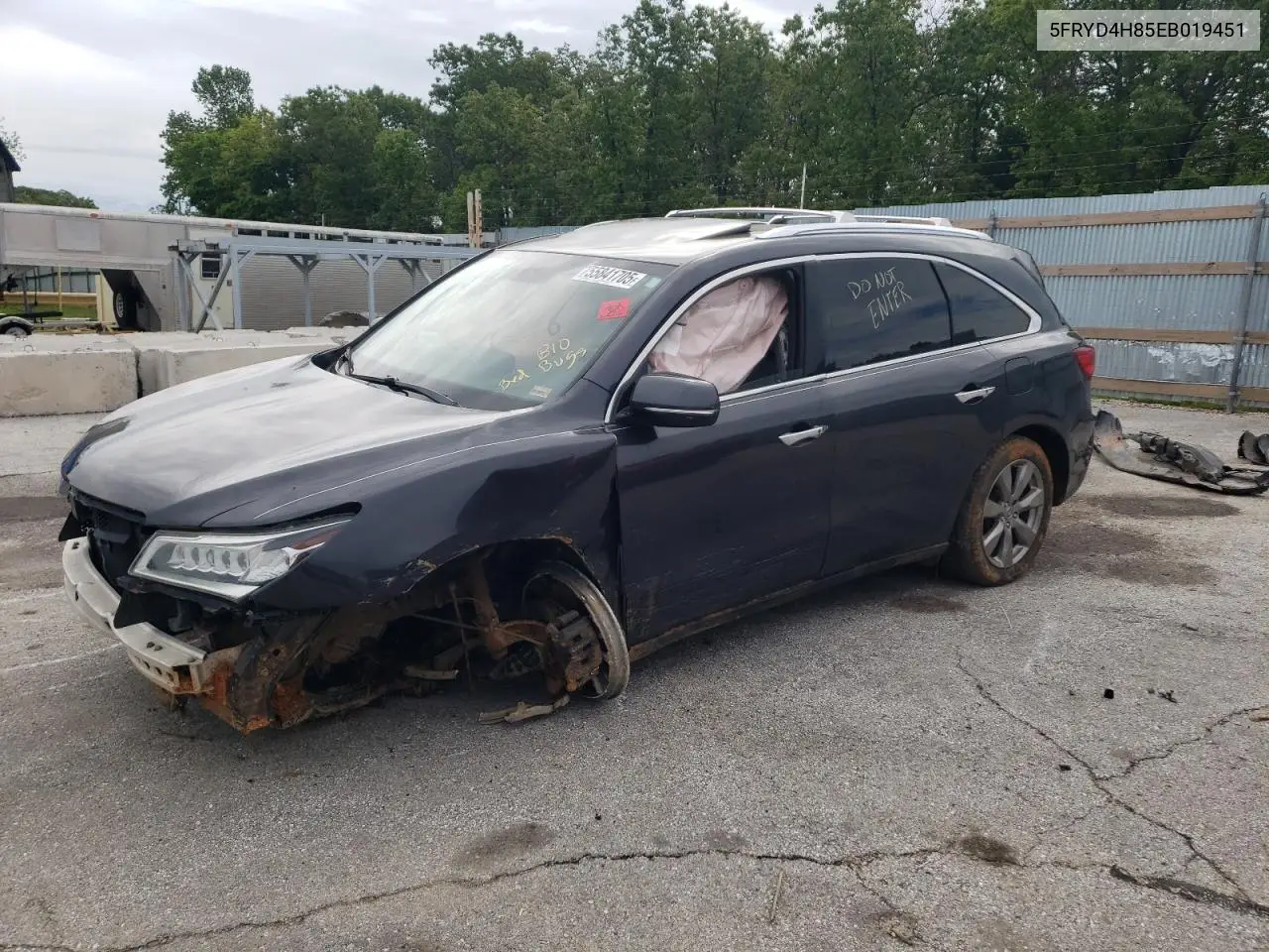 2014 Acura Mdx Advance VIN: 5FRYD4H85EB019451 Lot: 55841705