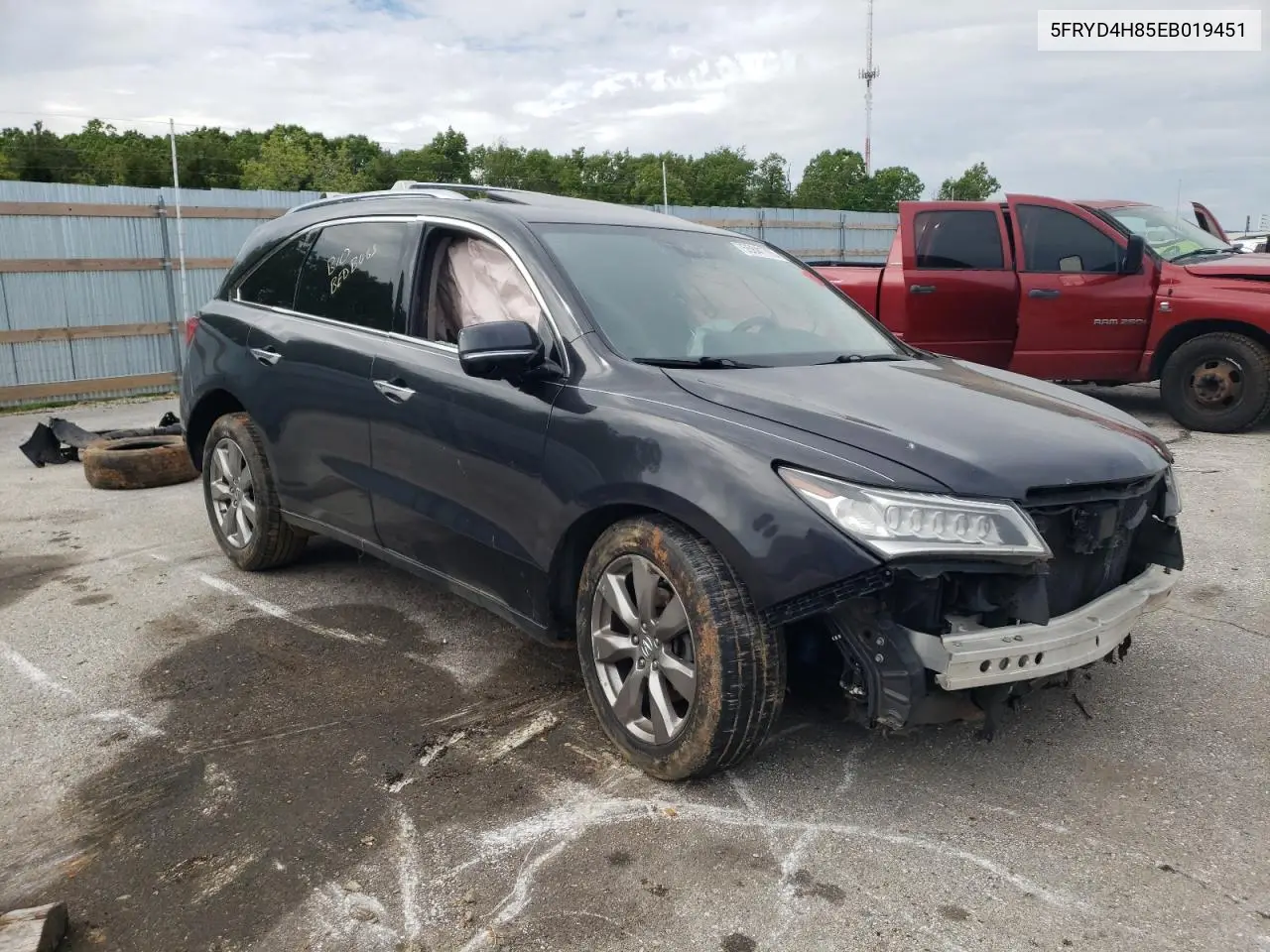 2014 Acura Mdx Advance VIN: 5FRYD4H85EB019451 Lot: 55841705