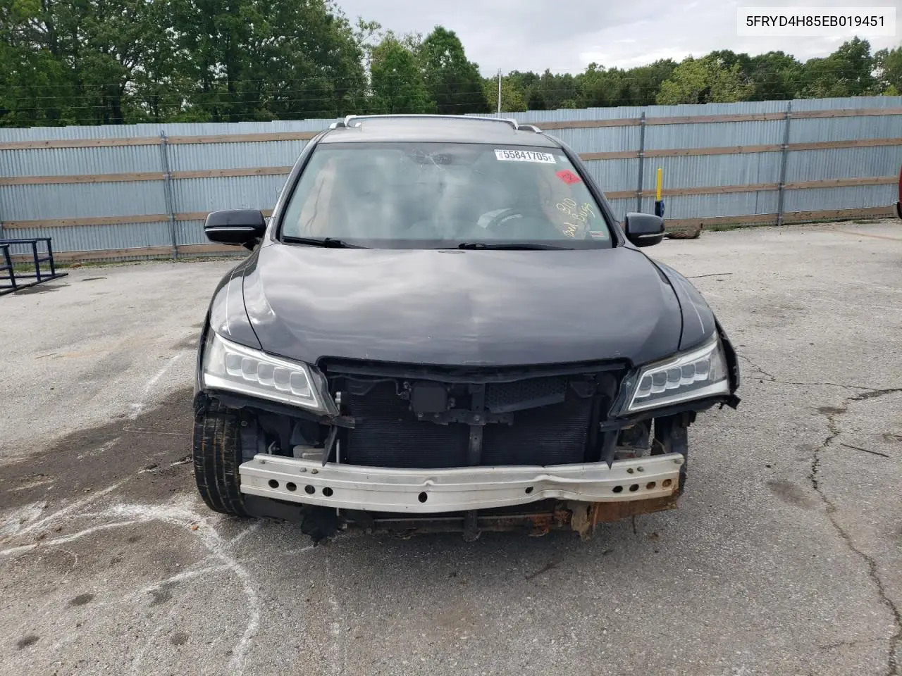 2014 Acura Mdx Advance VIN: 5FRYD4H85EB019451 Lot: 55841705