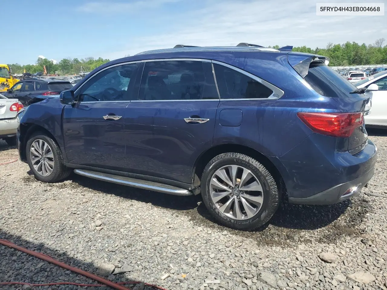 2014 Acura Mdx Technology VIN: 5FRYD4H43EB004668 Lot: 55882265