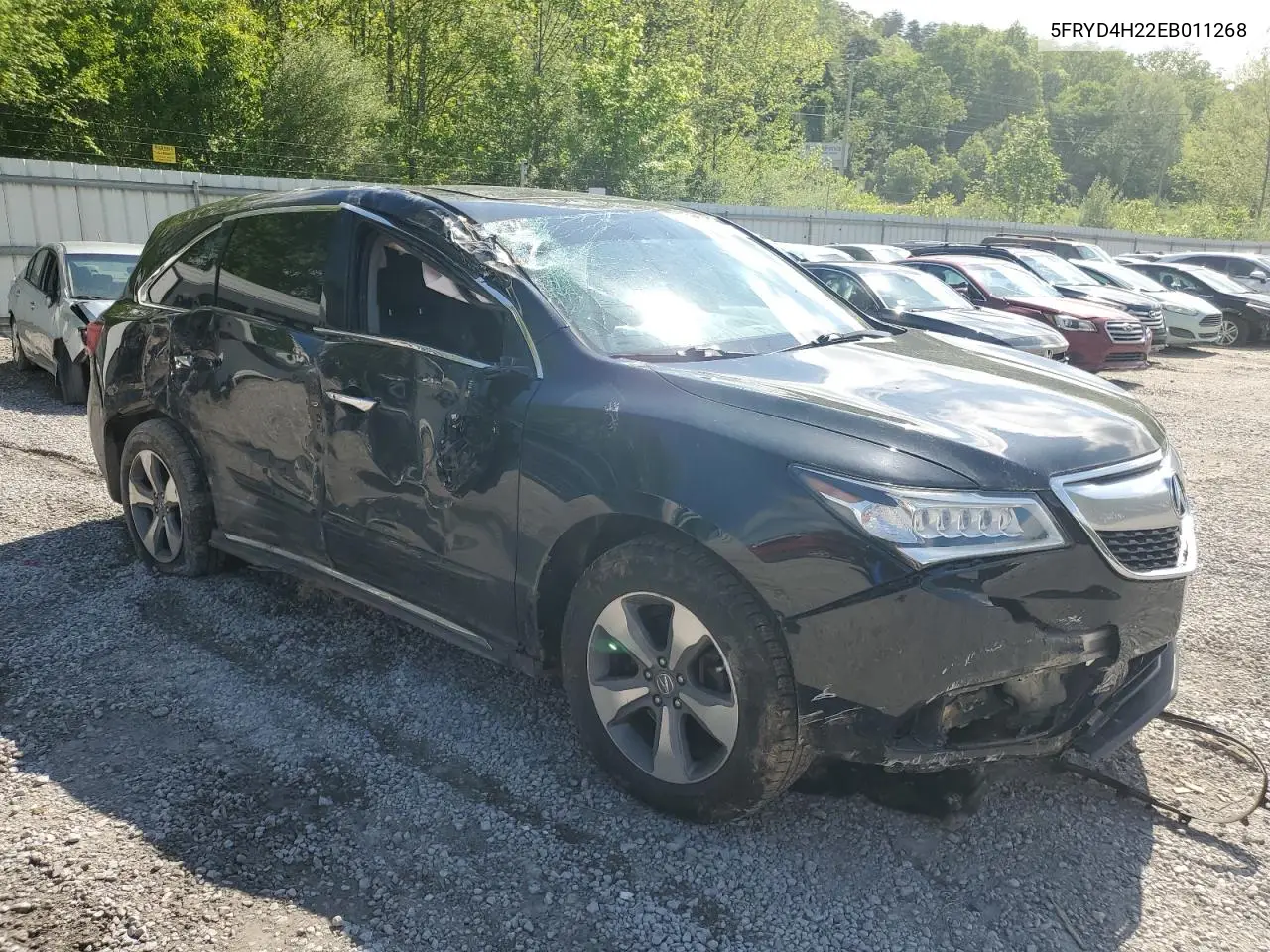 2014 Acura Mdx VIN: 5FRYD4H22EB011268 Lot: 55961295
