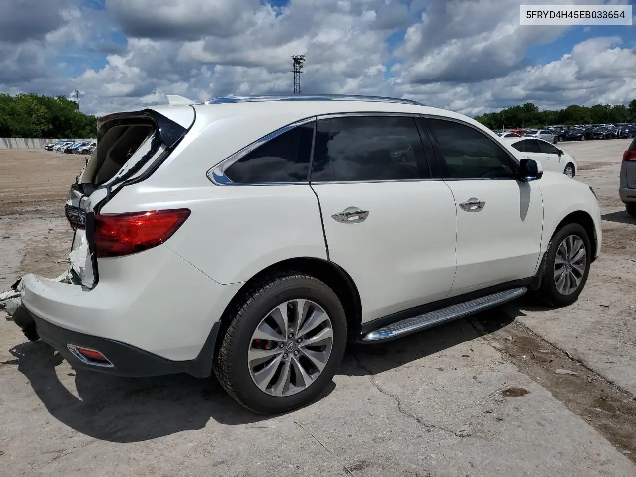 2014 Acura Mdx Technology VIN: 5FRYD4H45EB033654 Lot: 55972435