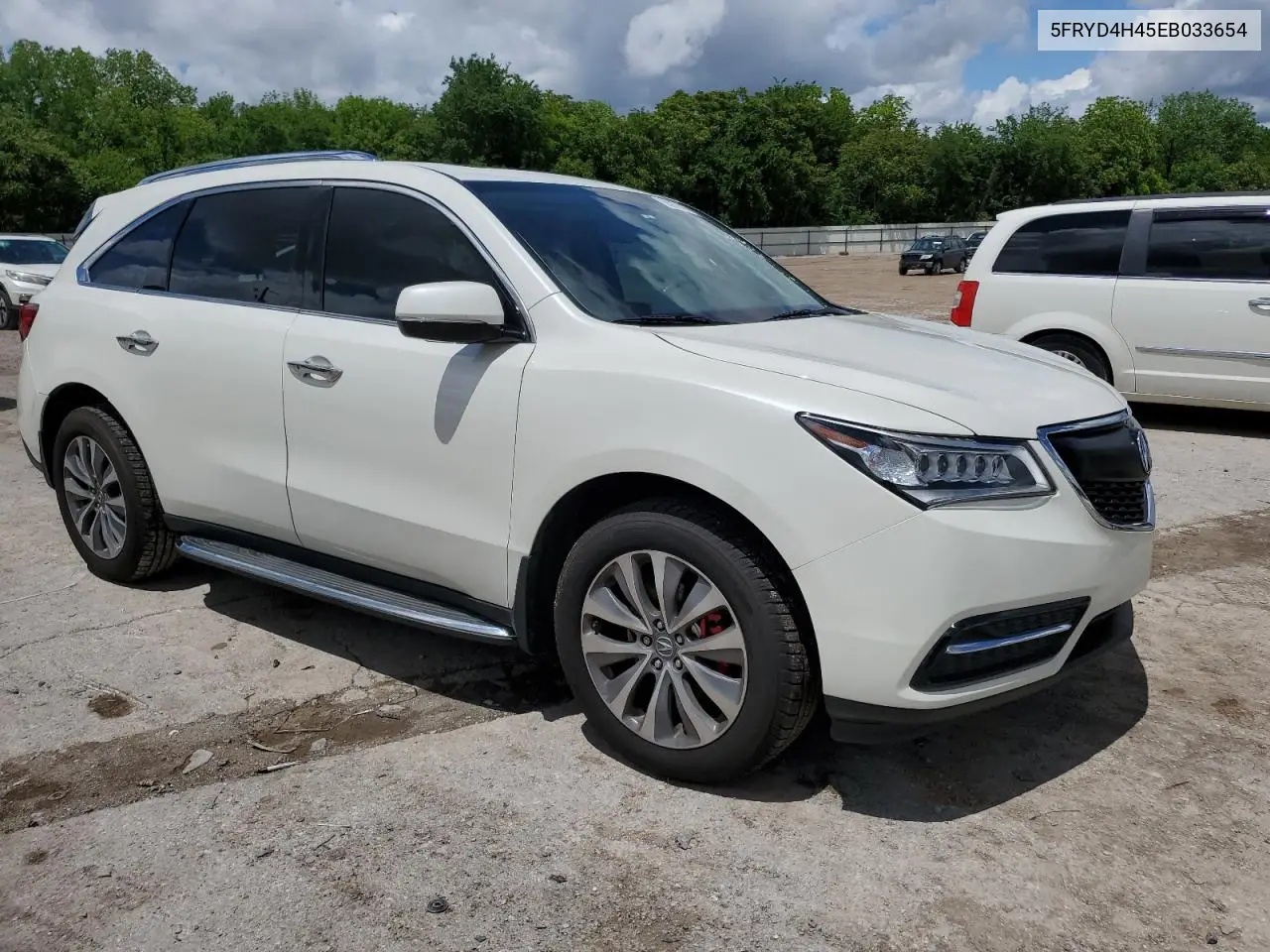 2014 Acura Mdx Technology VIN: 5FRYD4H45EB033654 Lot: 55972435