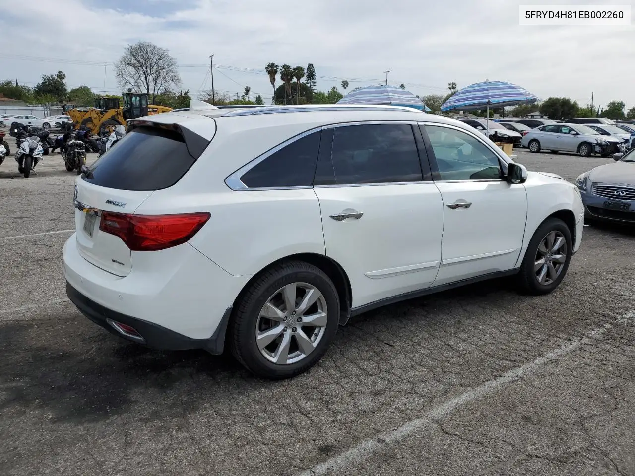 2014 Acura Mdx Advance VIN: 5FRYD4H81EB002260 Lot: 56025185
