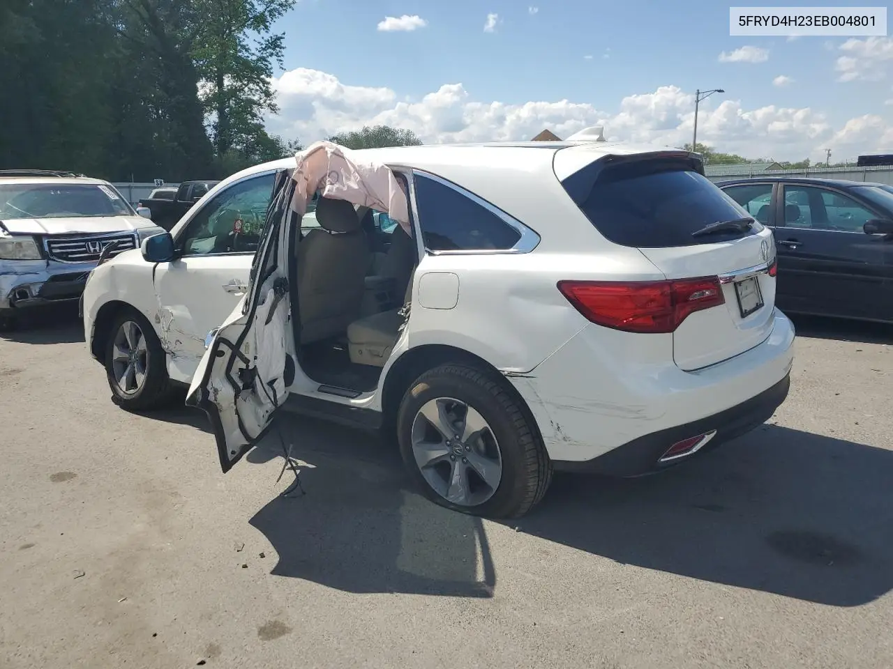 2014 Acura Mdx VIN: 5FRYD4H23EB004801 Lot: 56043765