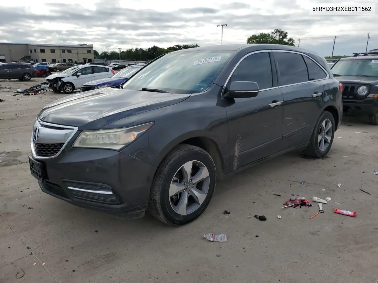2014 Acura Mdx VIN: 5FRYD3H2XEB011562 Lot: 56103115