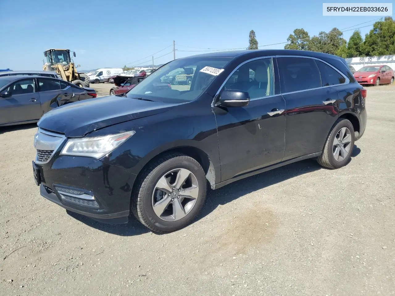 2014 Acura Mdx VIN: 5FRYD4H22EB033626 Lot: 56412005