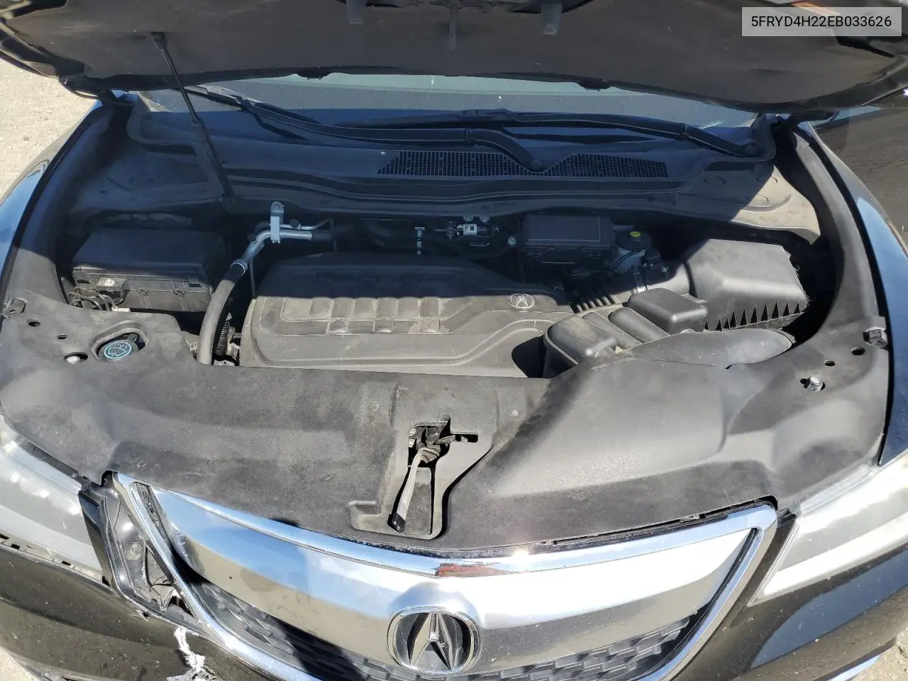2014 Acura Mdx VIN: 5FRYD4H22EB033626 Lot: 56412005