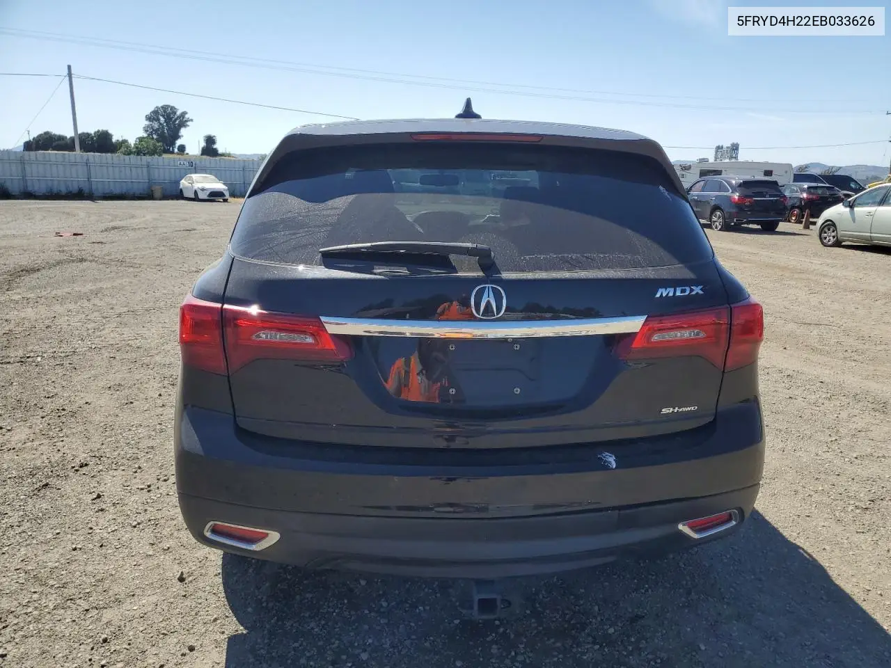 2014 Acura Mdx VIN: 5FRYD4H22EB033626 Lot: 56412005