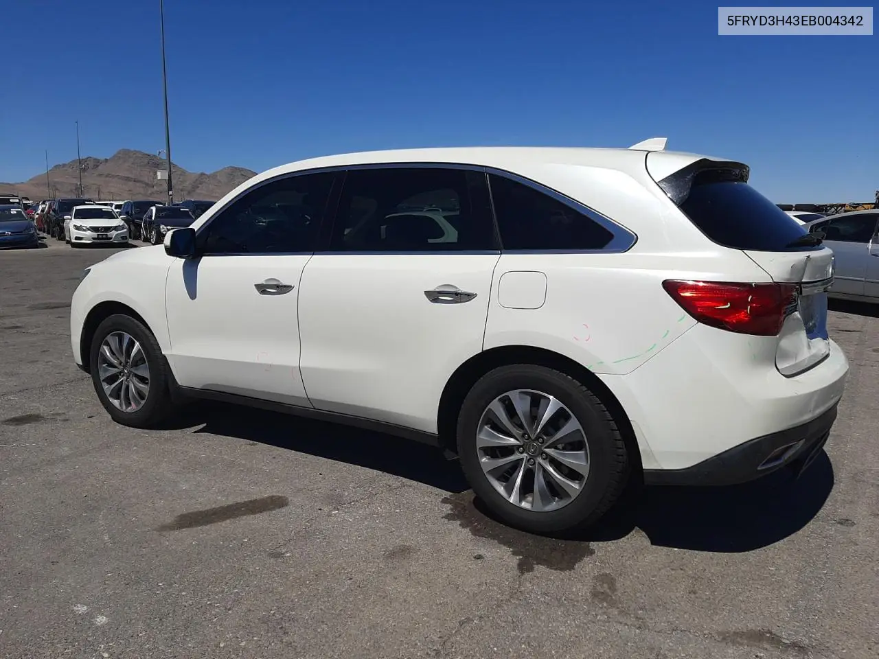 2014 Acura Mdx Technology VIN: 5FRYD3H43EB004342 Lot: 56656435