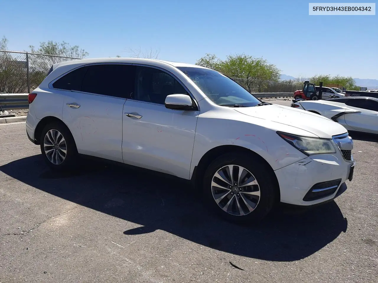 2014 Acura Mdx Technology VIN: 5FRYD3H43EB004342 Lot: 56656435