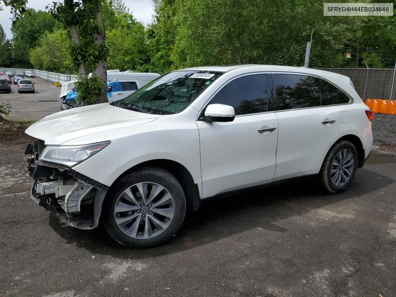 2014 Acura Mdx Technology VIN: 5FRYD4H44EB034648 Lot: 56880545