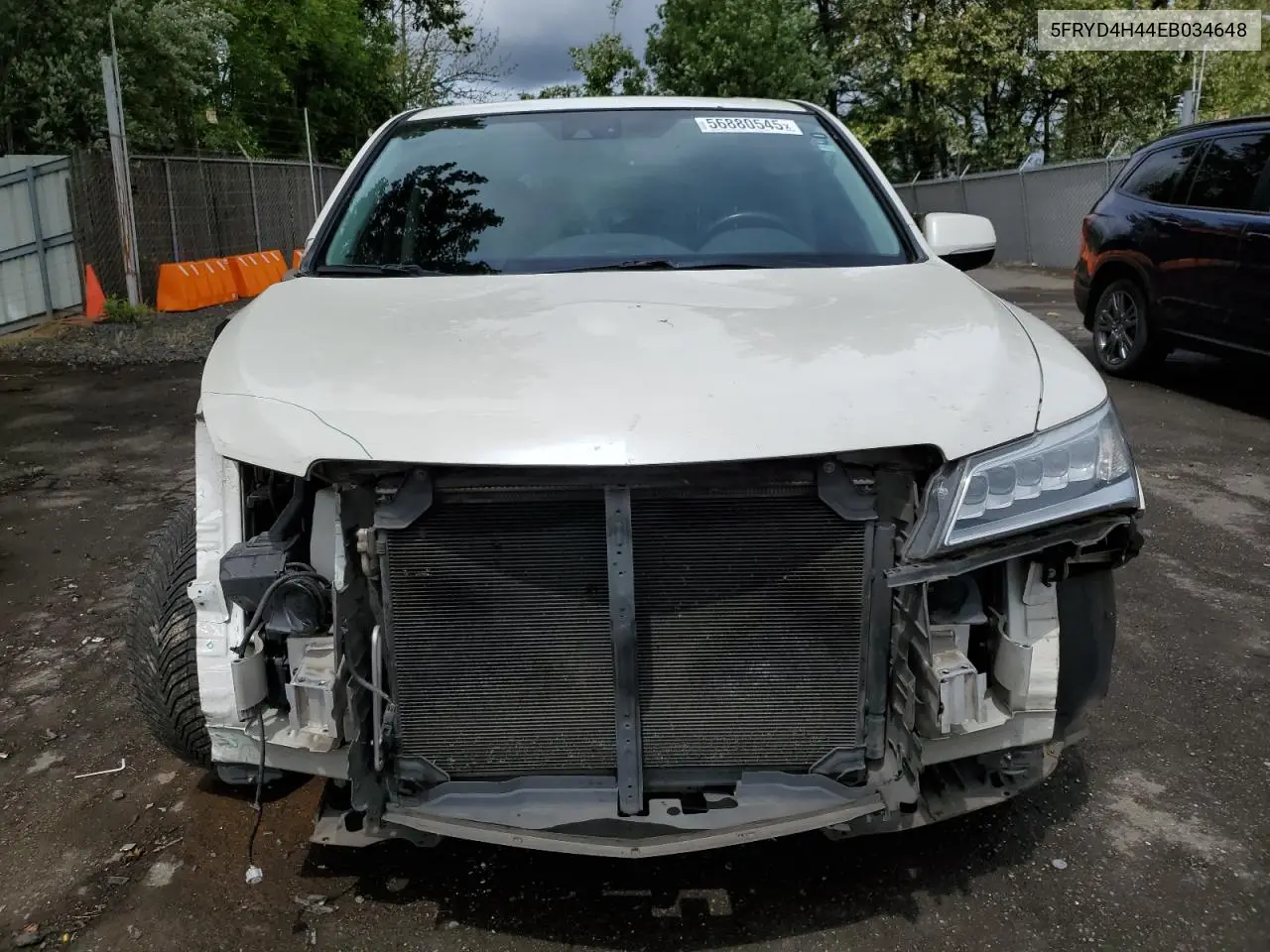 2014 Acura Mdx Technology VIN: 5FRYD4H44EB034648 Lot: 56880545