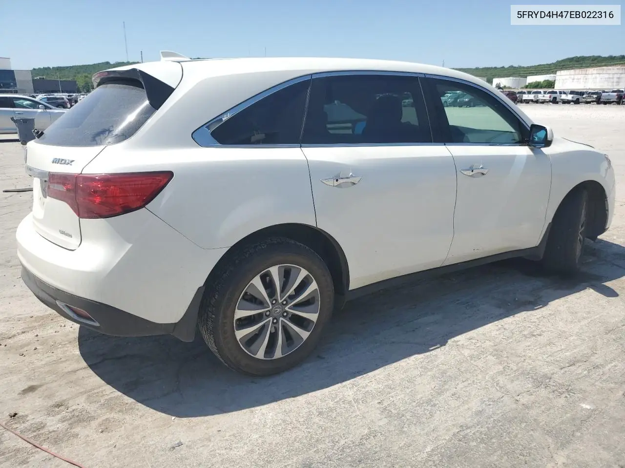 2014 Acura Mdx Technology VIN: 5FRYD4H47EB022316 Lot: 56894405