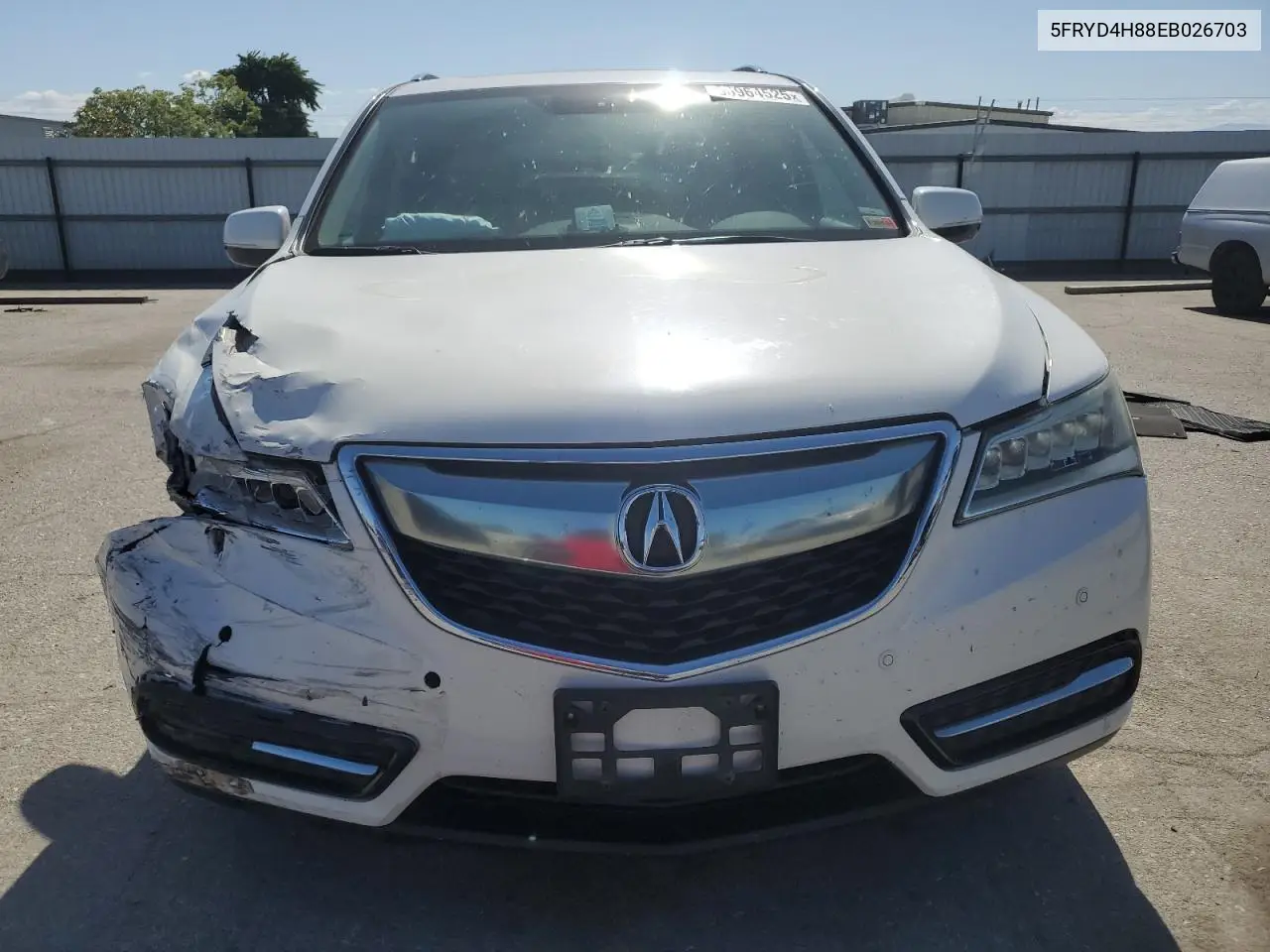 2014 Acura Mdx Advance VIN: 5FRYD4H88EB026703 Lot: 56964525