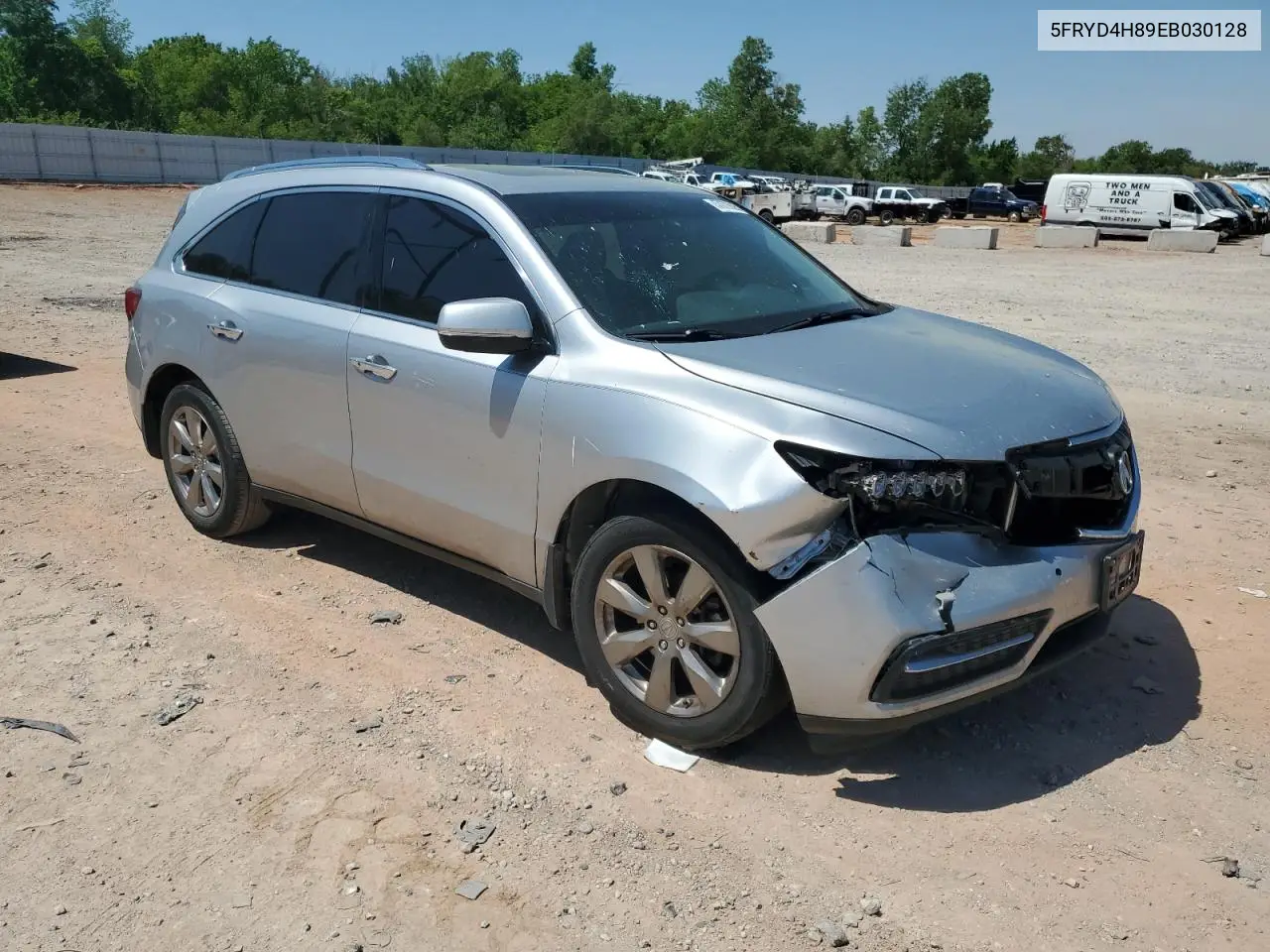 2014 Acura Mdx Advance VIN: 5FRYD4H89EB030128 Lot: 57076625