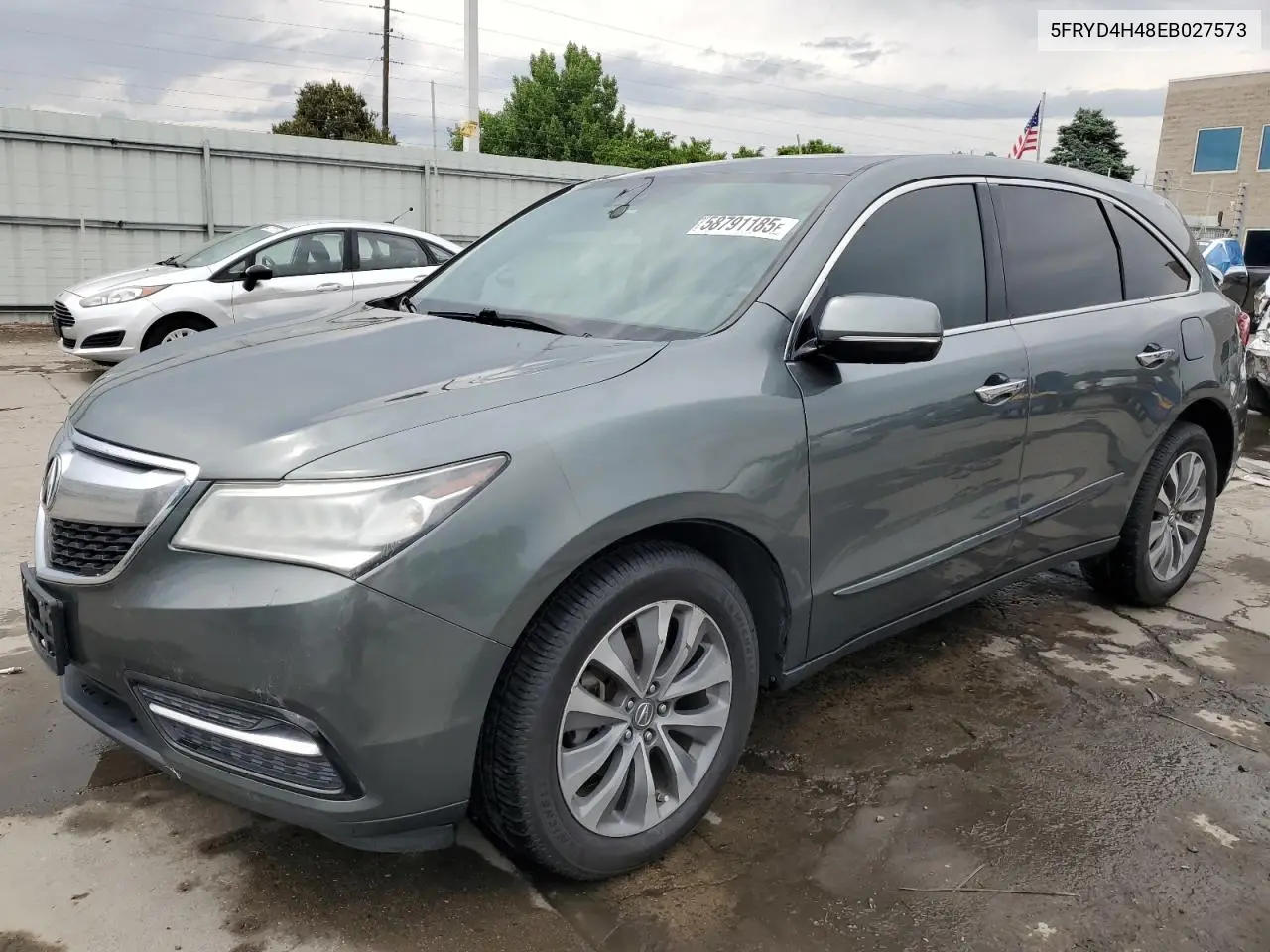 2014 Acura Mdx Technology VIN: 5FRYD4H48EB027573 Lot: 58791185