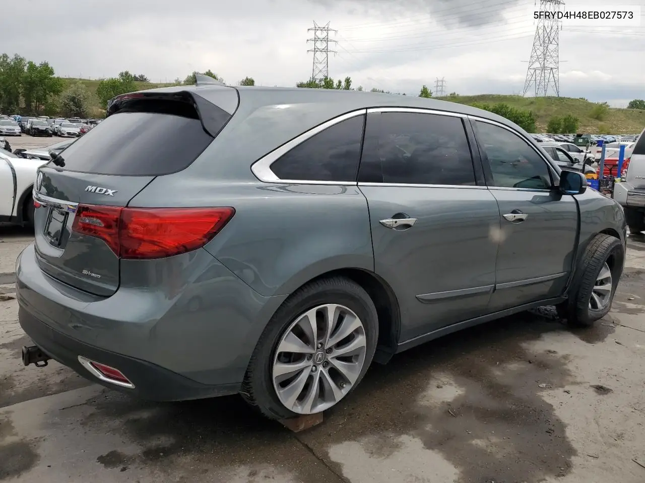 2014 Acura Mdx Technology VIN: 5FRYD4H48EB027573 Lot: 58791185