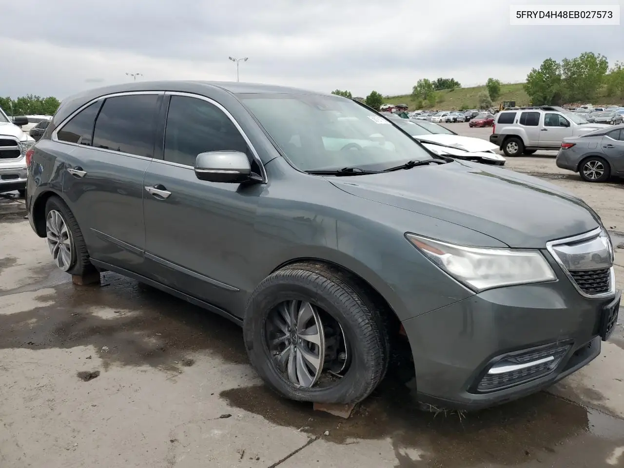 2014 Acura Mdx Technology VIN: 5FRYD4H48EB027573 Lot: 58791185