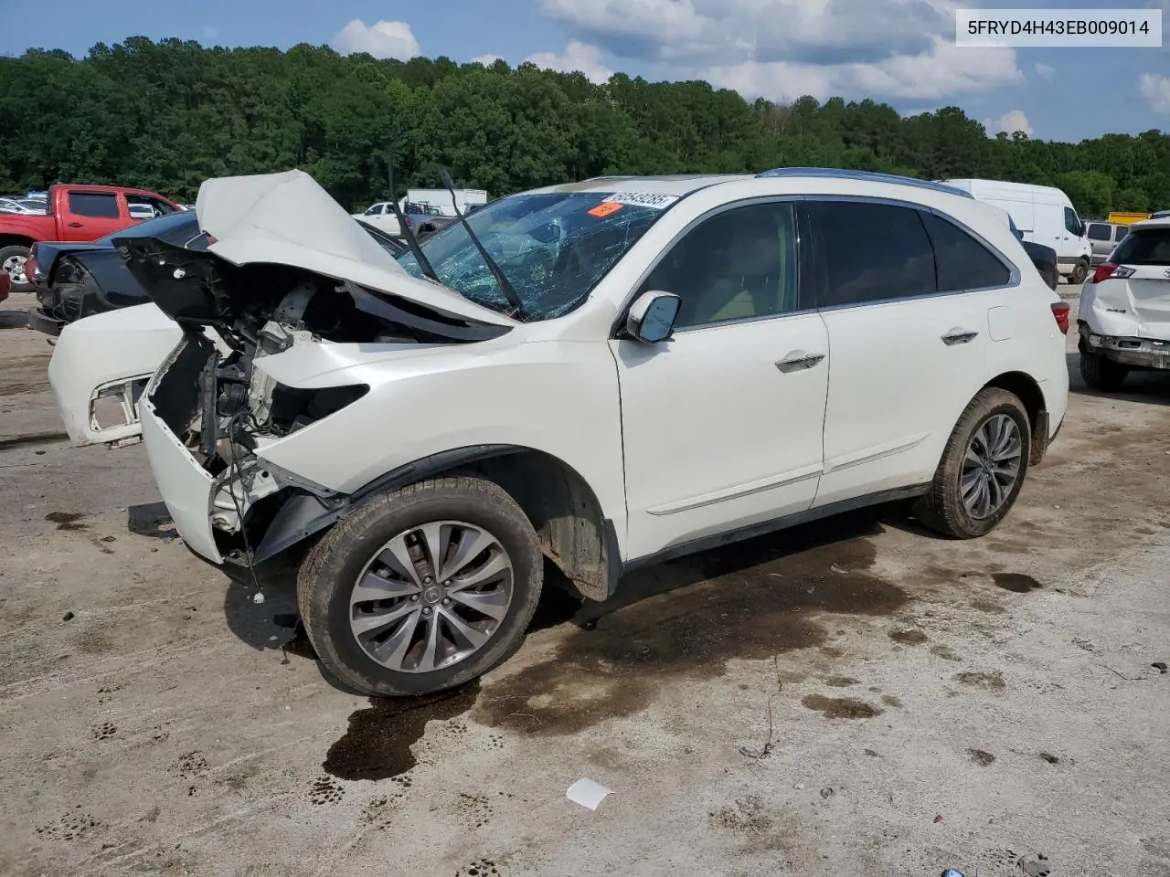2014 Acura Mdx Technology VIN: 5FRYD4H43EB009014 Lot: 60549285