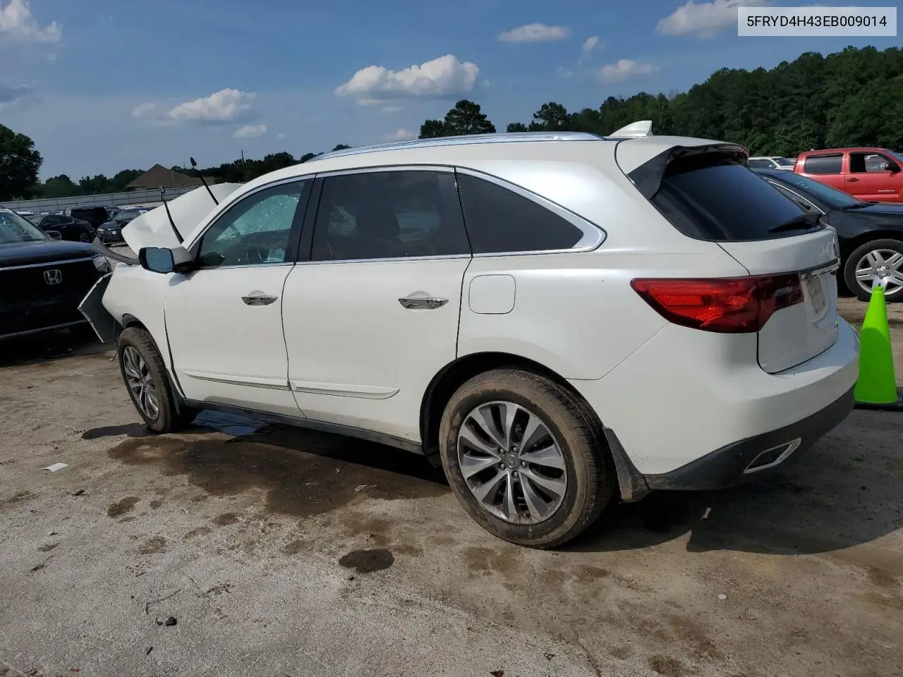 2014 Acura Mdx Technology VIN: 5FRYD4H43EB009014 Lot: 60549285