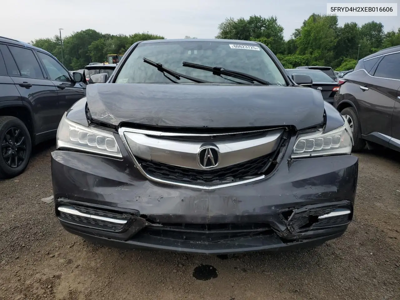 2014 Acura Mdx VIN: 5FRYD4H2XEB016606 Lot: 60623725