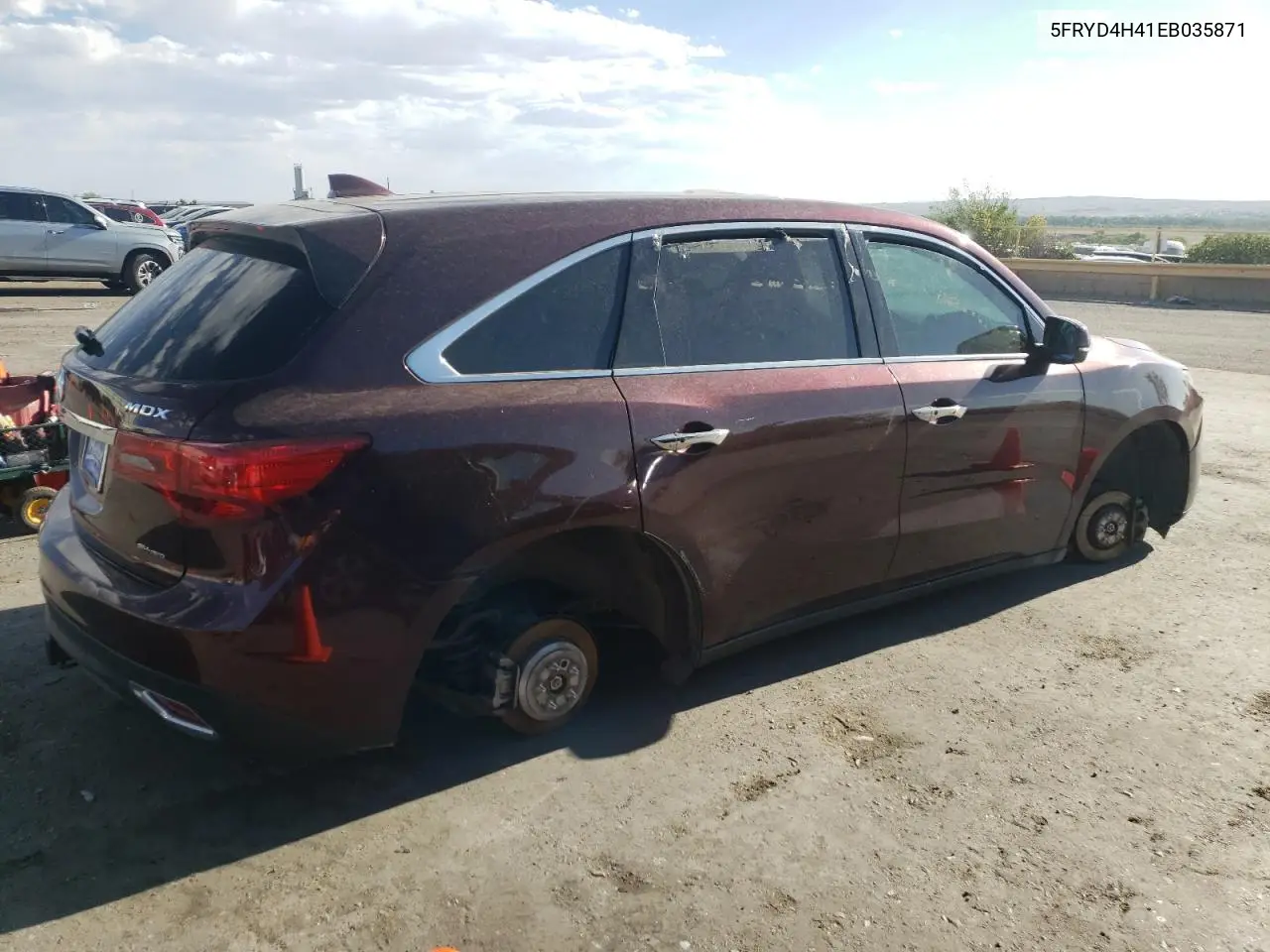 2014 Acura Mdx Technology VIN: 5FRYD4H41EB035871 Lot: 60826125