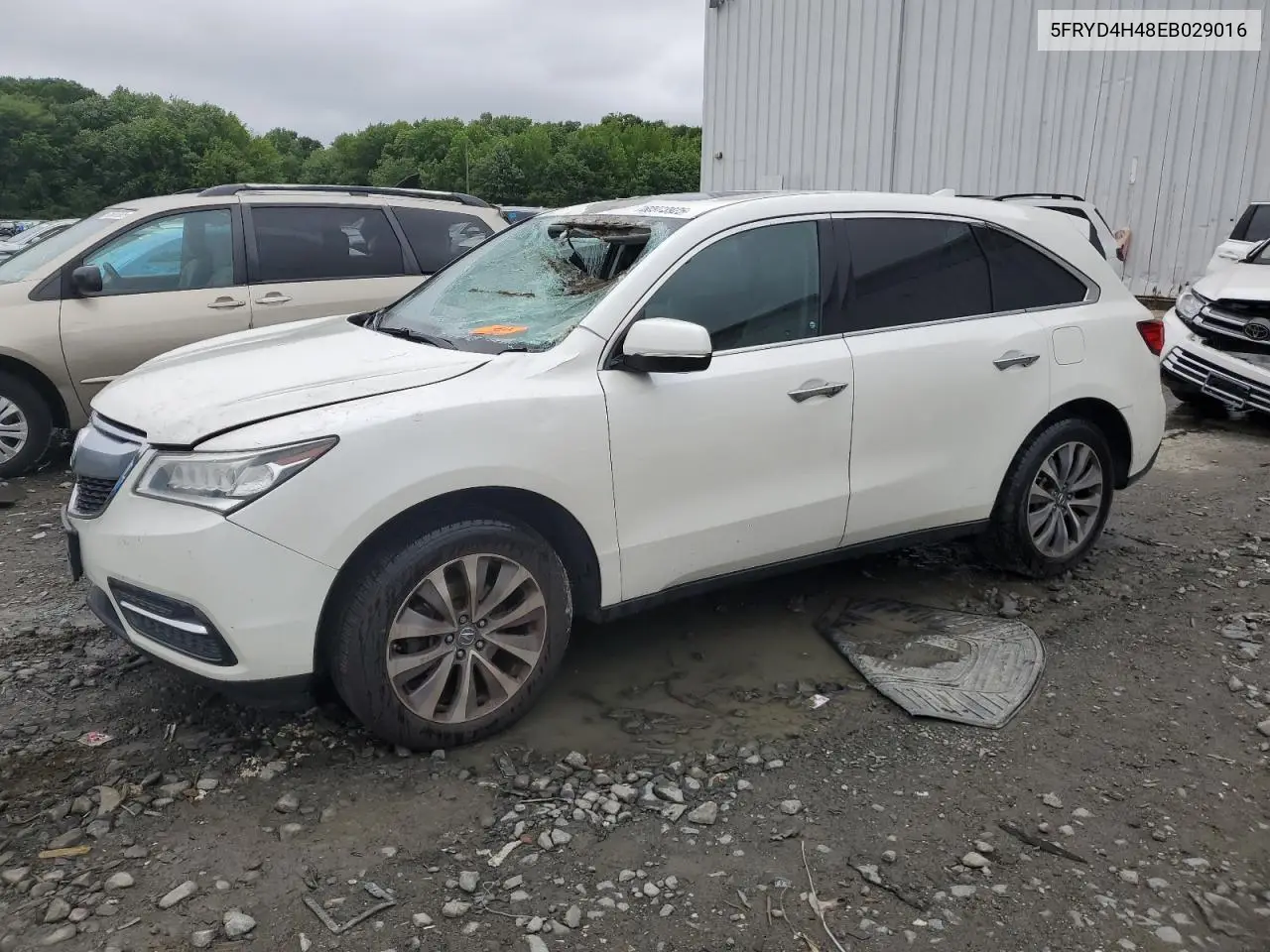 2014 Acura Mdx Technology VIN: 5FRYD4H48EB029016 Lot: 60973925