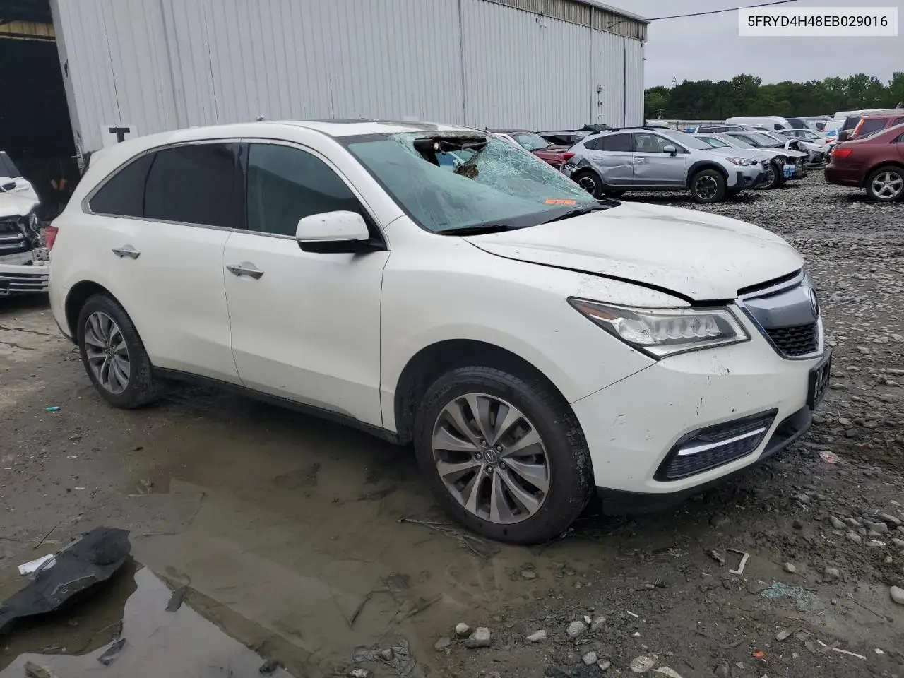 2014 Acura Mdx Technology VIN: 5FRYD4H48EB029016 Lot: 60973925
