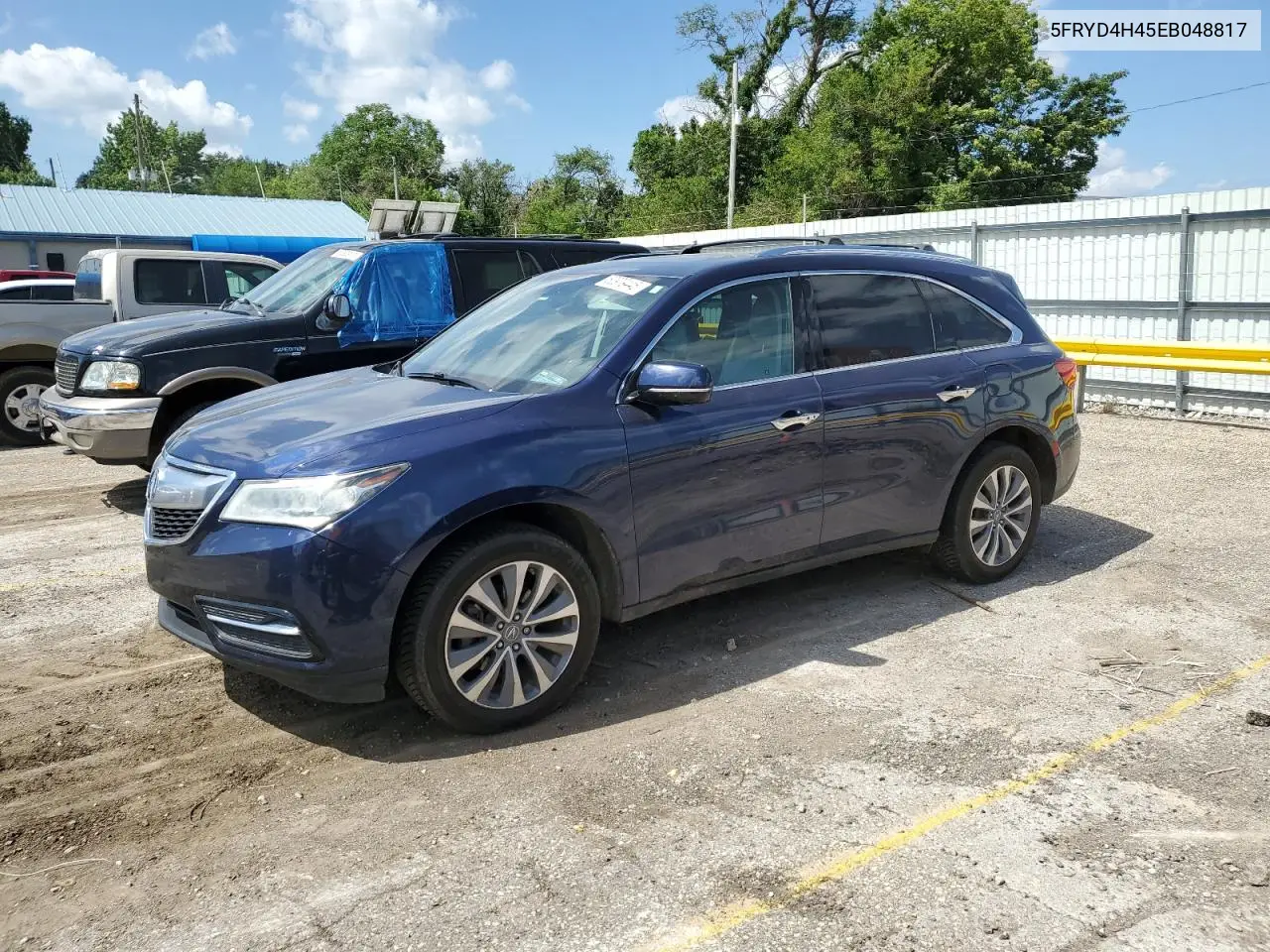 2014 Acura Mdx Technology VIN: 5FRYD4H45EB048817 Lot: 60979445