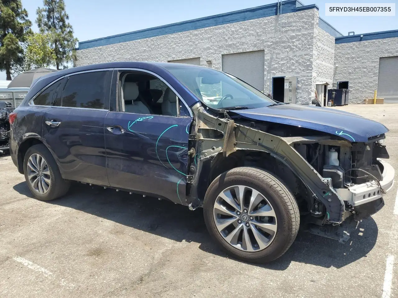 2014 Acura Mdx Technology VIN: 5FRYD3H45EB007355 Lot: 61106415