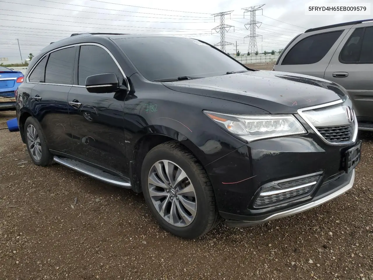 2014 Acura Mdx Technology VIN: 5FRYD4H65EB009579 Lot: 61182535