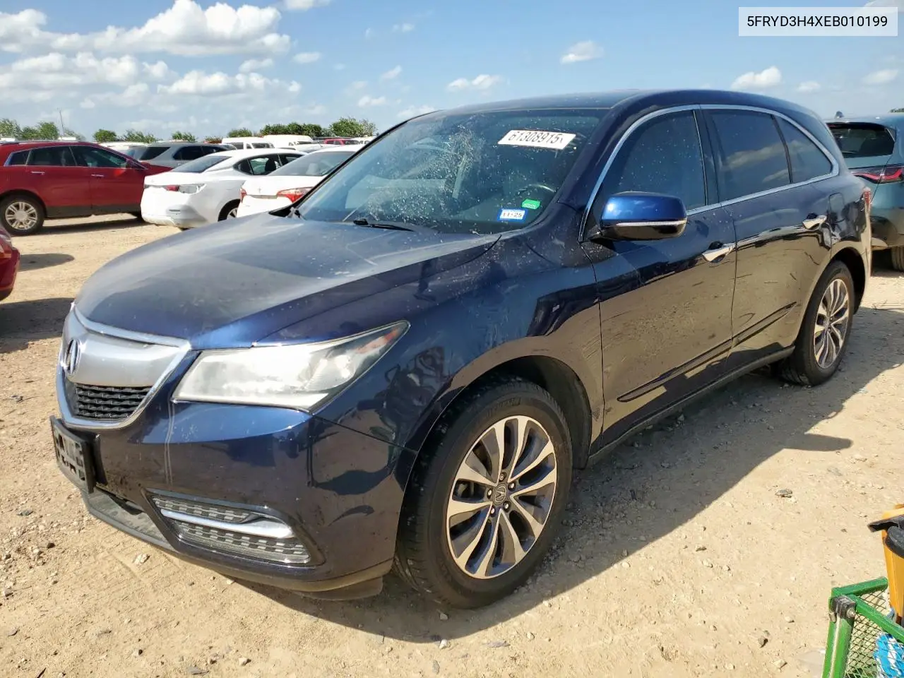 2014 Acura Mdx Technology VIN: 5FRYD3H4XEB010199 Lot: 61308915