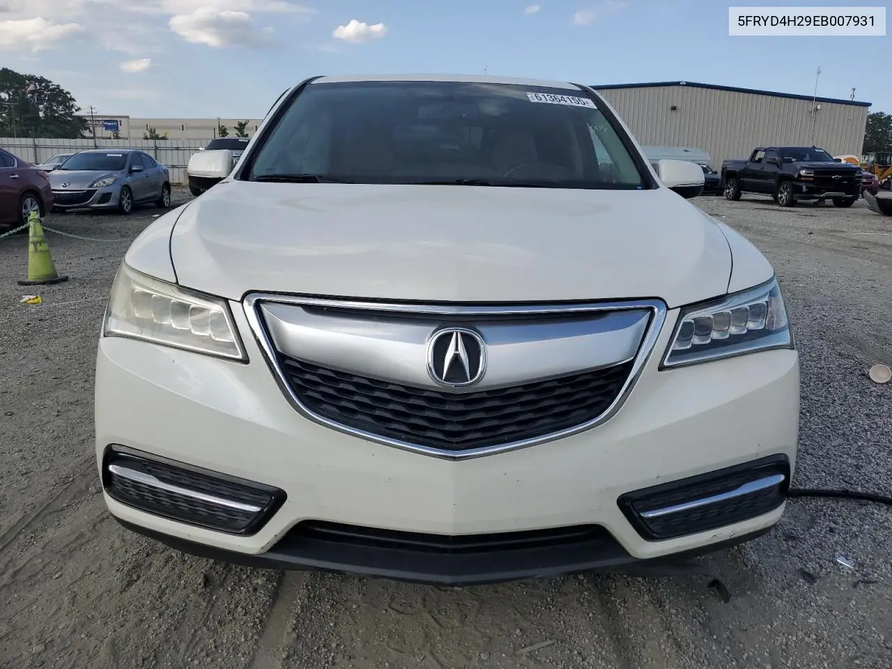 2014 Acura Mdx VIN: 5FRYD4H29EB007931 Lot: 61364155