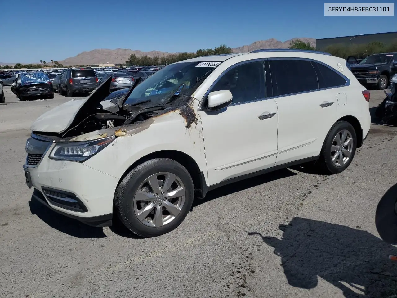 2014 Acura Mdx Advance VIN: 5FRYD4H85EB031101 Lot: 61410285