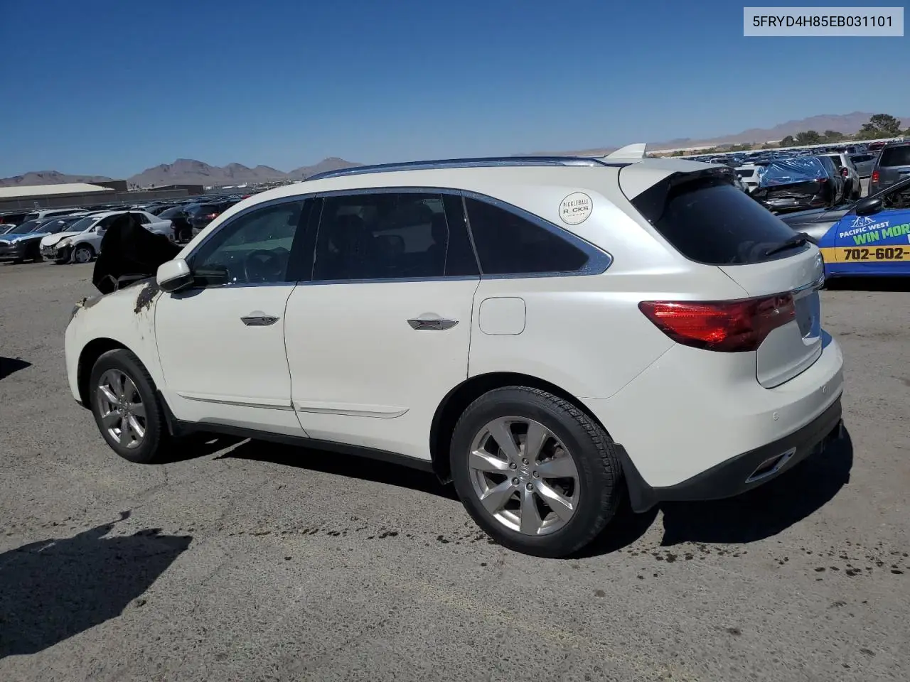 2014 Acura Mdx Advance VIN: 5FRYD4H85EB031101 Lot: 61410285