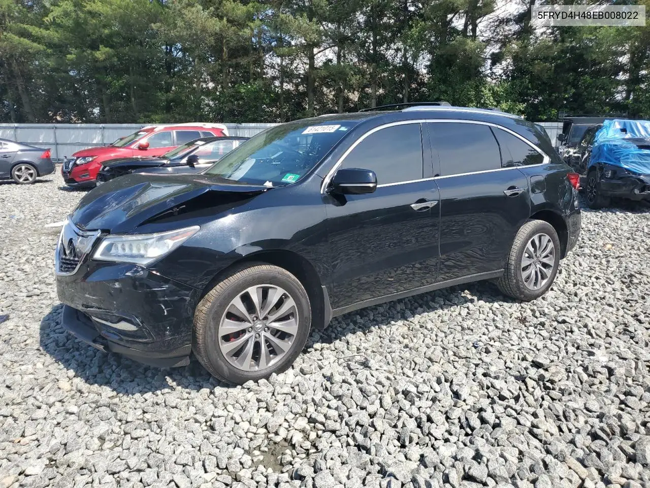 2014 Acura Mdx Technology VIN: 5FRYD4H48EB008022 Lot: 61421015