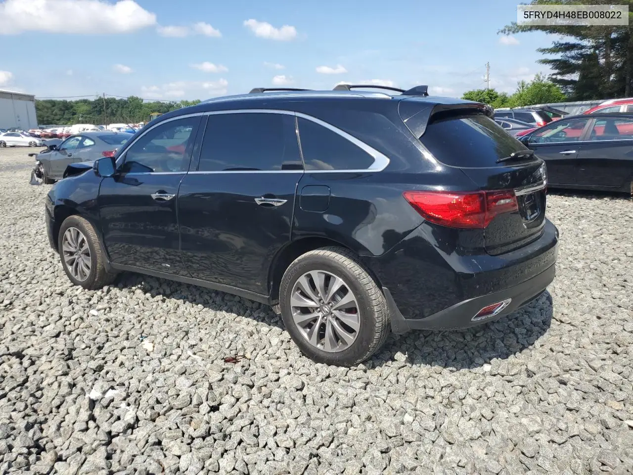 2014 Acura Mdx Technology VIN: 5FRYD4H48EB008022 Lot: 61421015