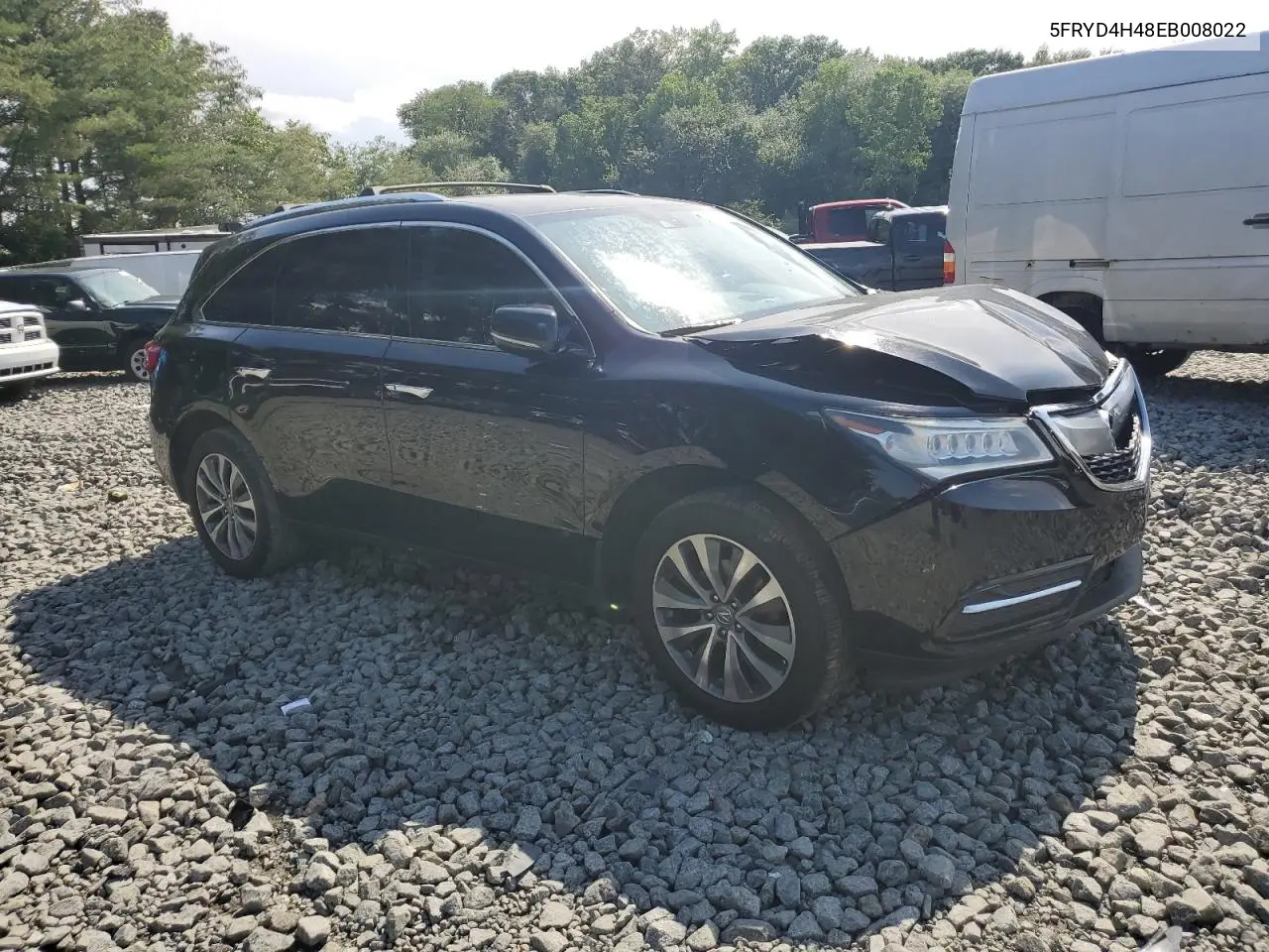 2014 Acura Mdx Technology VIN: 5FRYD4H48EB008022 Lot: 61421015
