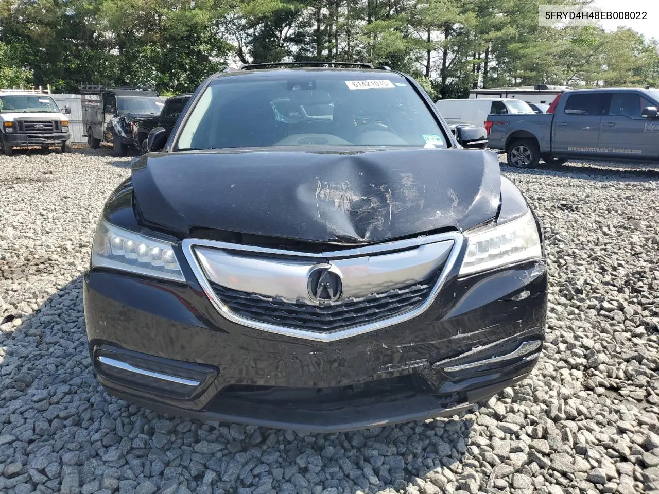 2014 Acura Mdx Technology VIN: 5FRYD4H48EB008022 Lot: 61421015