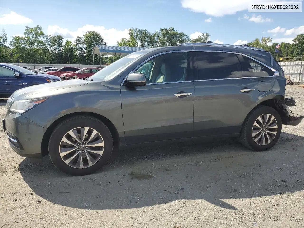 2014 Acura Mdx Technology VIN: 5FRYD4H6XEB023302 Lot: 61546755