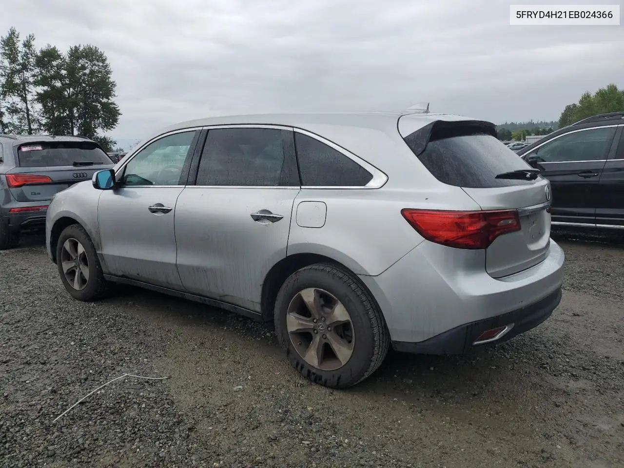 2014 Acura Mdx VIN: 5FRYD4H21EB024366 Lot: 61624225