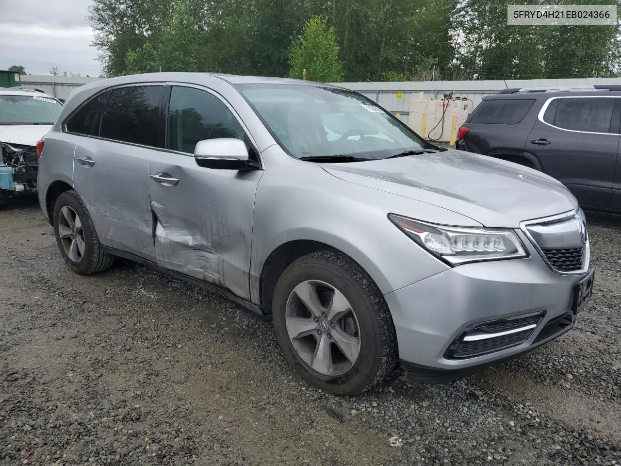 2014 Acura Mdx VIN: 5FRYD4H21EB024366 Lot: 61624225