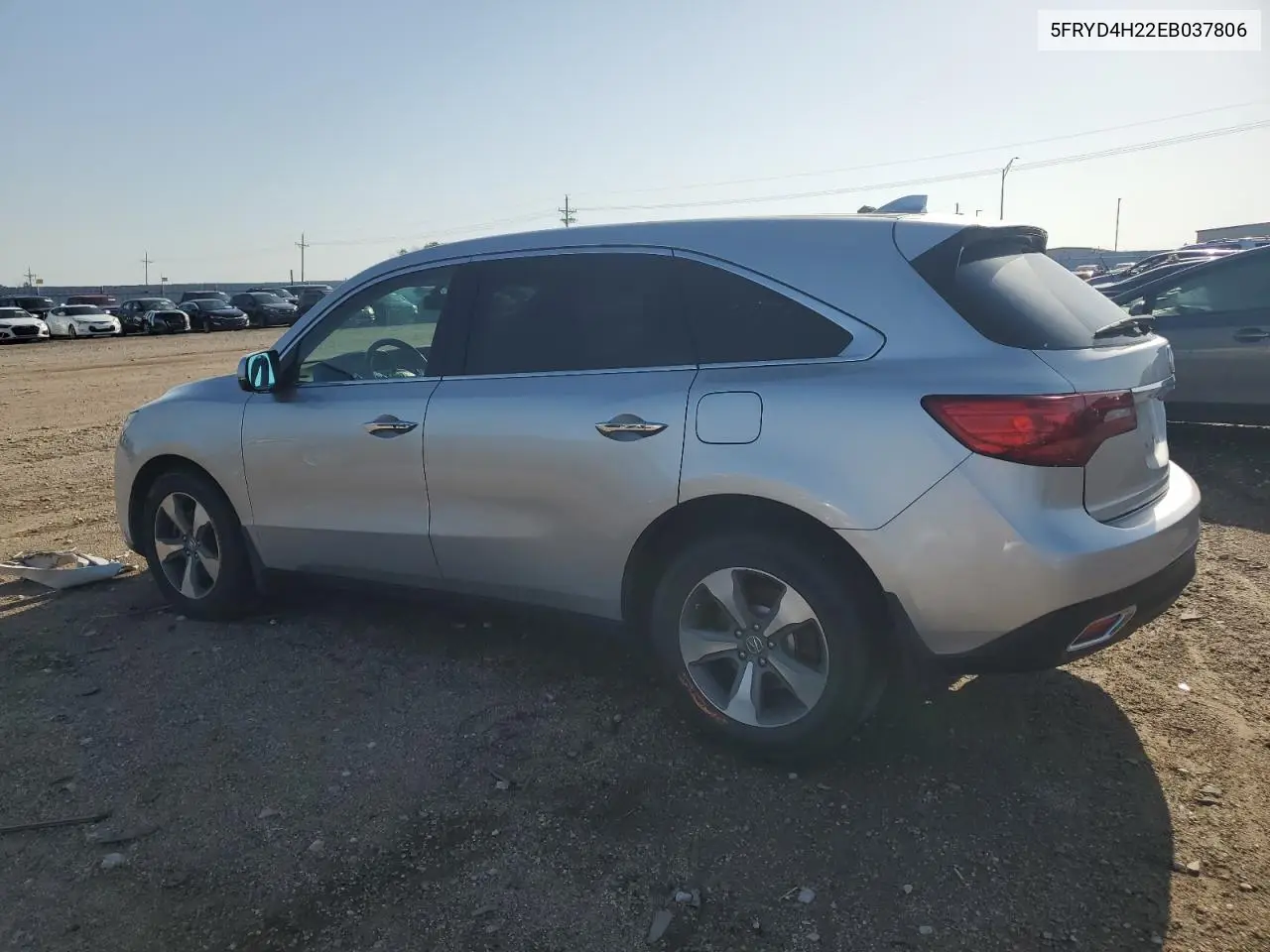 2014 Acura Mdx VIN: 5FRYD4H22EB037806 Lot: 61719015