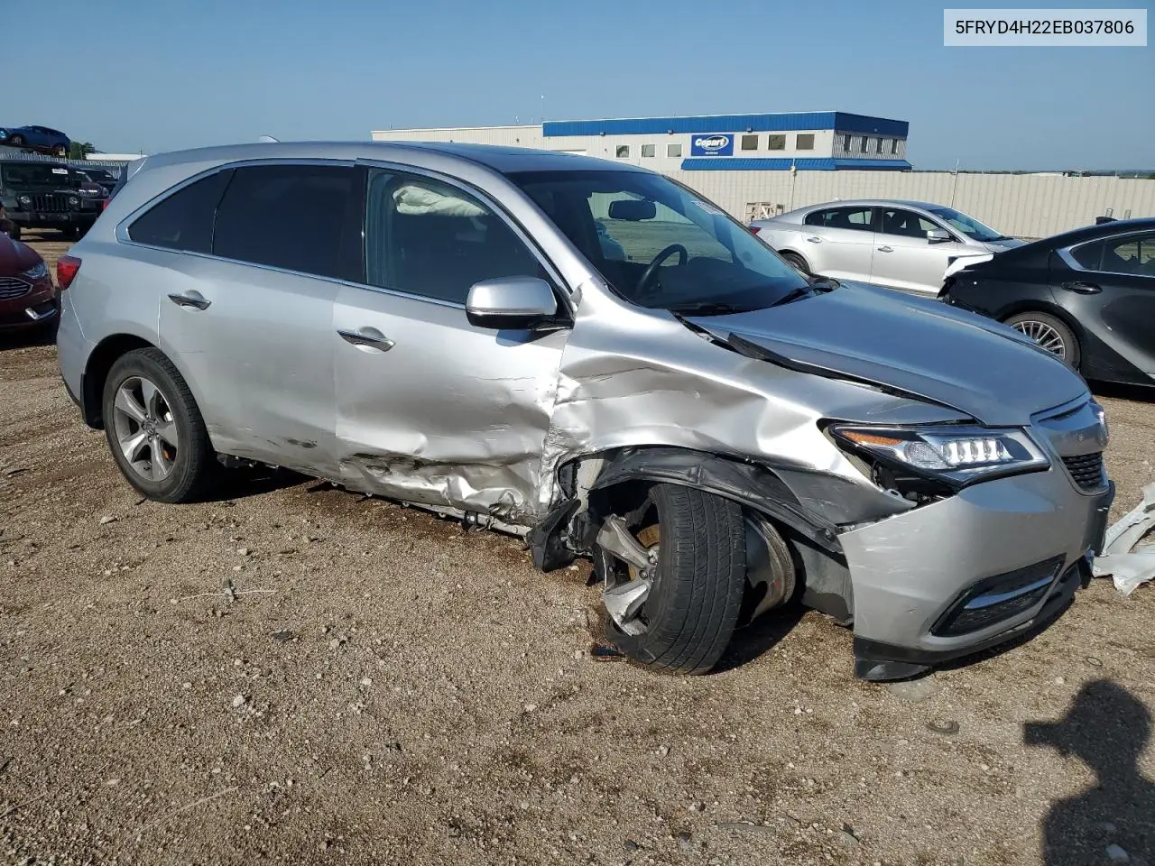2014 Acura Mdx VIN: 5FRYD4H22EB037806 Lot: 61719015