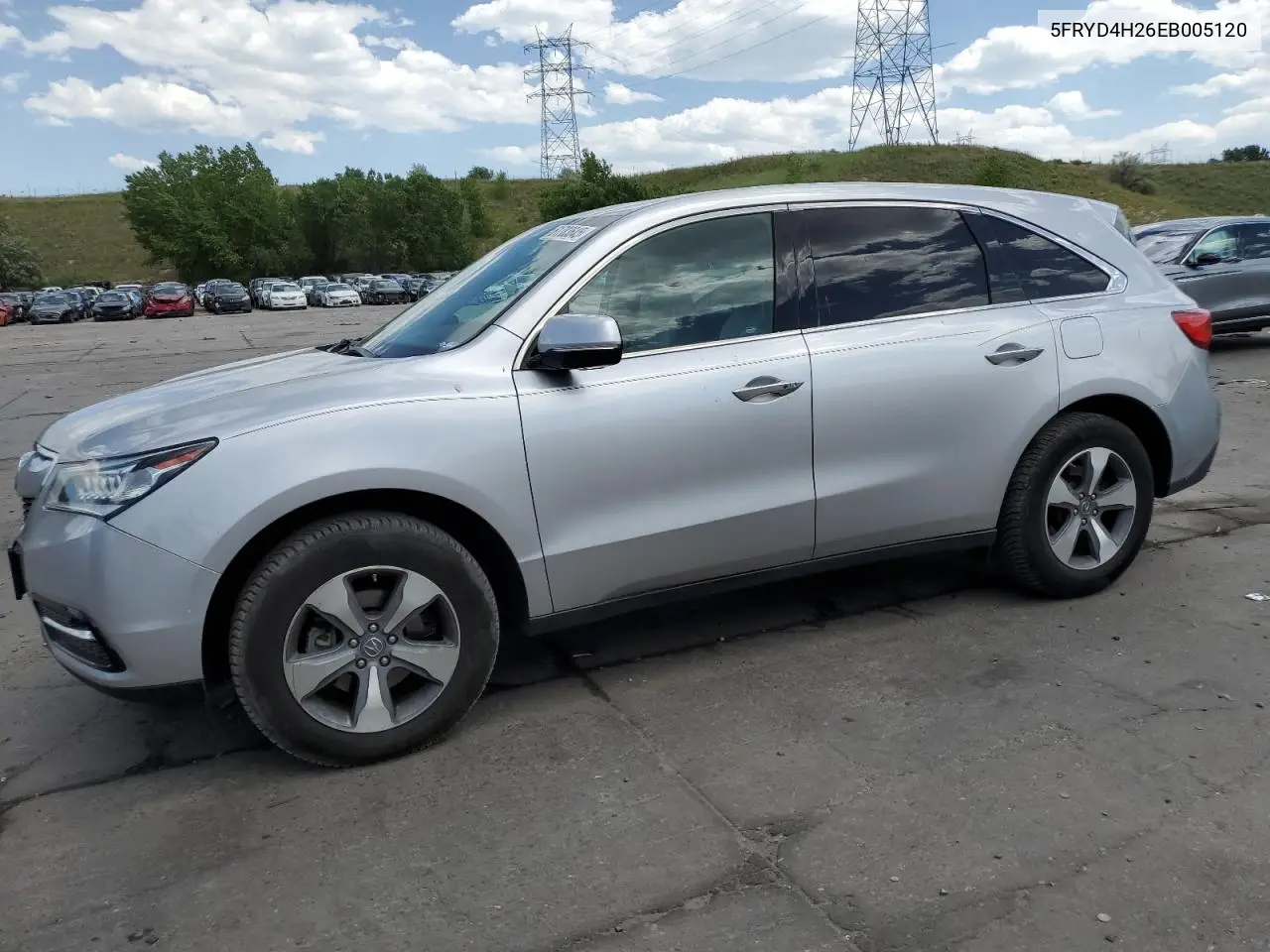 2014 Acura Mdx VIN: 5FRYD4H26EB005120 Lot: 61783645