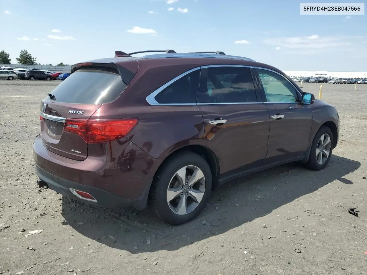 2014 Acura Mdx VIN: 5FRYD4H23EB047566 Lot: 62123585