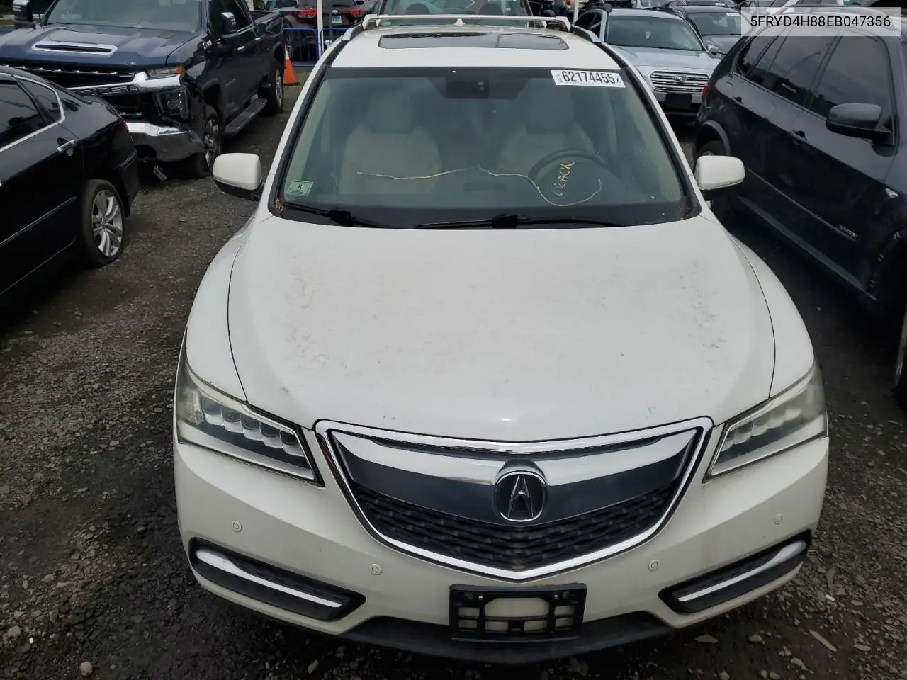 2014 Acura Mdx Advance VIN: 5FRYD4H88EB047356 Lot: 62174455